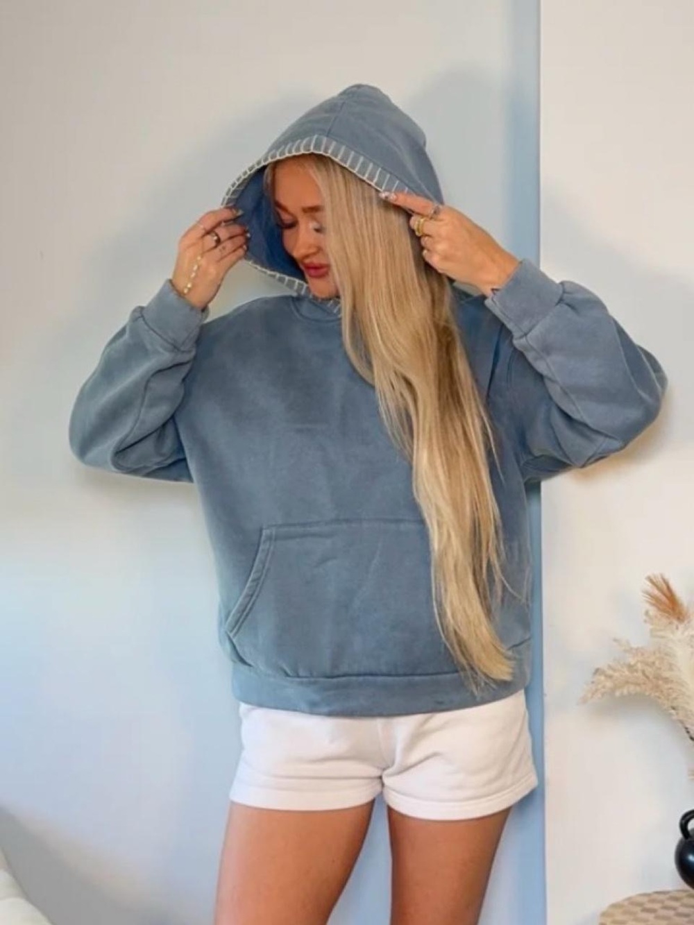 Cozy Blue Boutique Pullover Hoodie - Women's Casual Sweatshirt